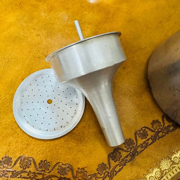 VAMPA Espresso Demitasse Black Aluminum Stovetop Lrg Coffee Maker VTG 40s Italy - Picture 10 of 11